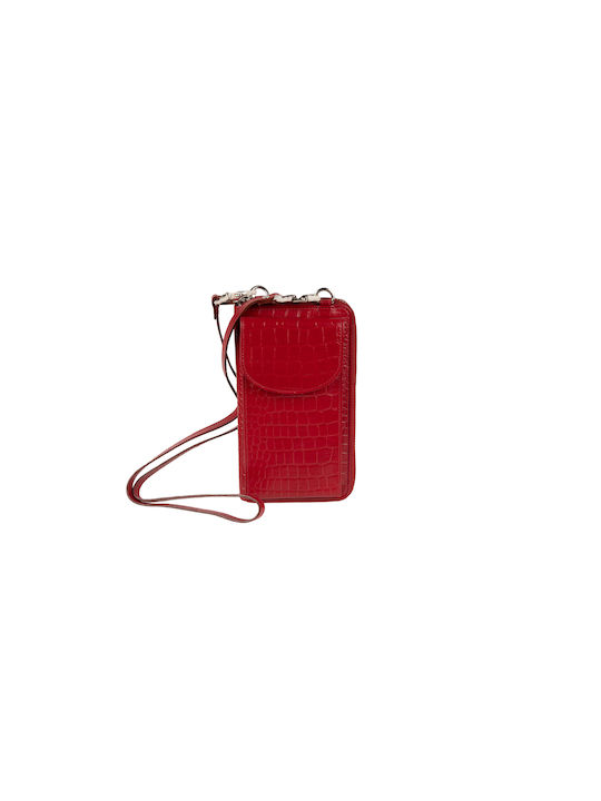 Fetiche Leather 20-805 Μικρό Δερμάτινο Γυναικείο Πορτοφόλι Κόκκινο