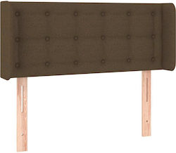 vidaXL Fabric Bed Headboard Dark Brown 103x88cm
