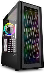 Sharkoon RGB Wave Gaming Full Tower Computer Case Black