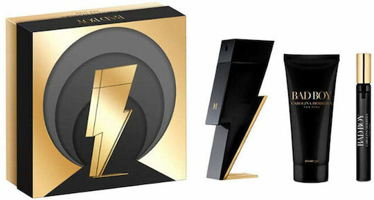 Carolina Herrera Bad Boy Мъжки Комплект с Eau de Toilette 3бр