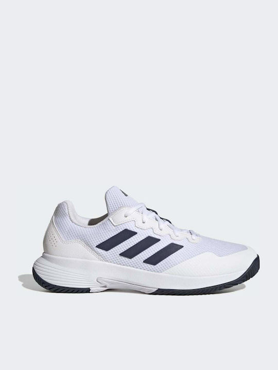 adidas Gamecourt 2.0 Men's Tennis Shoes for Hard Courts Cloud White / Team Navy Blue 2