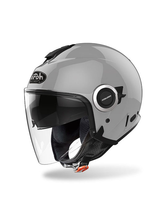 Airoh Helios Concrete Grey Gloss Motorradhelm Jet ECE 22.05 1250gr