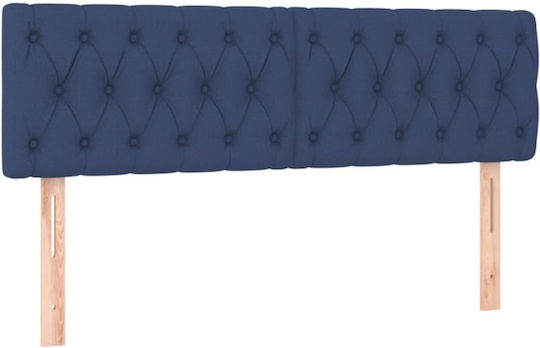 vidaXL Fabric Blue Bed Headboard 160x78cm