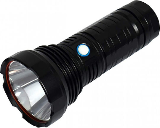 Factory Wiederaufladbar Taschenlampe LED IP65 mit maximaler Helligkeit 2000lm Schwarz