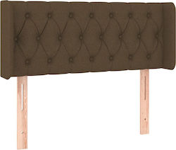 vidaXL Fabric Bed Headboard Dark Brown 103x88cm