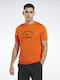 Reebok Αθλητικό Ανδρικό T-shirt Smash Orange S23-R με Στάμπα