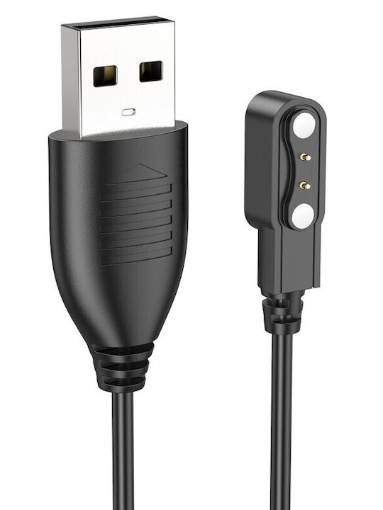 Hoco Καλώδιο Φόρτισης USB Φορτιστής για Y2 Pro Μαύρος