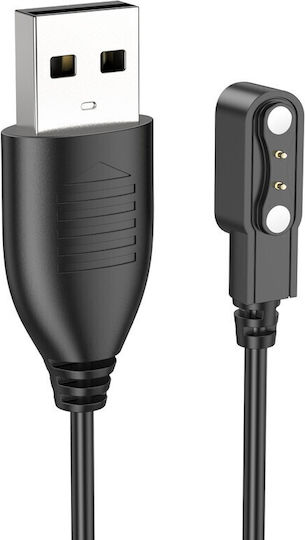 Hoco Καλώδιο Φόρτισης USB Φορτιστής για Y2 Pro Μαύρος