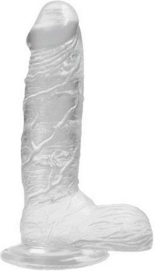 Toyz4lovers Real Rapture Natural Living Jelly Ρεαλιστικό Dildo με Όρχεις και Βεντούζα Clear 19cm