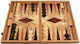 Manopoulos Backgammon Lucrat Manual Din Lemn De Măslin Cu Pioni 30x30cm