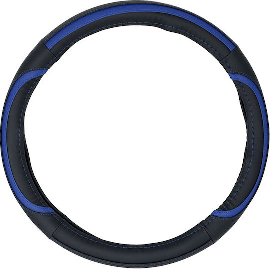 Onyx Κάλυμμα Τιμονιού Αυτοκινήτου Miggie 14528 με Διάμετρο 38εκ. από Δερματίνη Μπλε