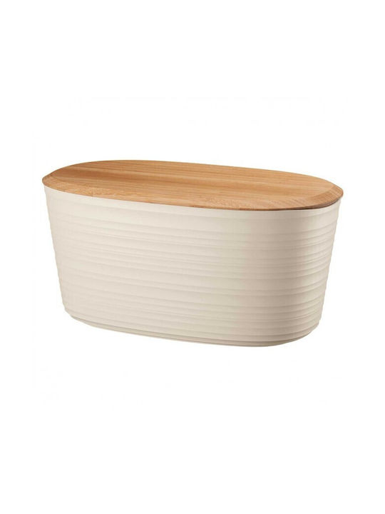 Marva Wooden Bread Box with Lid Beige 39x23x19cm