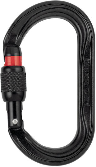 Petzl Oxan Screw Lock Sicherheitskarabiner Schwarz 1Stück