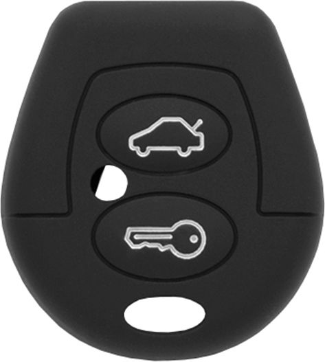 Silicone Car Key Cover Case with 2 Buttons for VW Black 129593