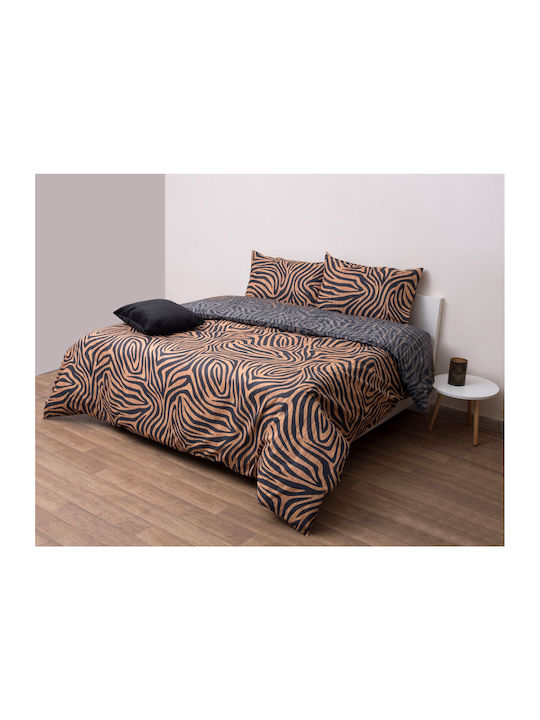 Anna Riska Duvet Cover Set Cotton Single with Pillowcase 160x240 Premium 5007 Charcoal