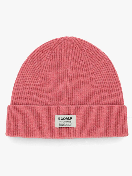 Ecoalf Woolalf Knitted Beanie Cap Dark Pink Melange