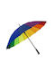 Next Kids Curved Handle Umbrella Ουράνιο Τόξο with Diameter 96cm Multicolour