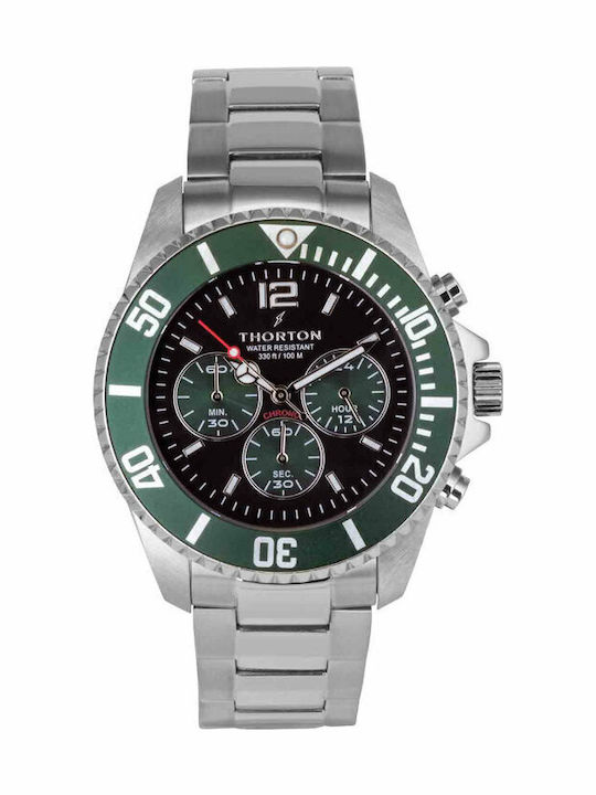 Thorton Ανδρικό Ρολόι 44mm Χρονογράφος Μπαταρία...