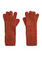 Women's Knitted Gloves Brick E1 Sarah