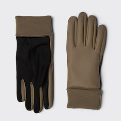 Rains Women's Leather Touch Gloves Brown