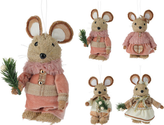 JK Home Decoration Коледна Фигура Мишка 18см. (Различни дизайни/цветове)