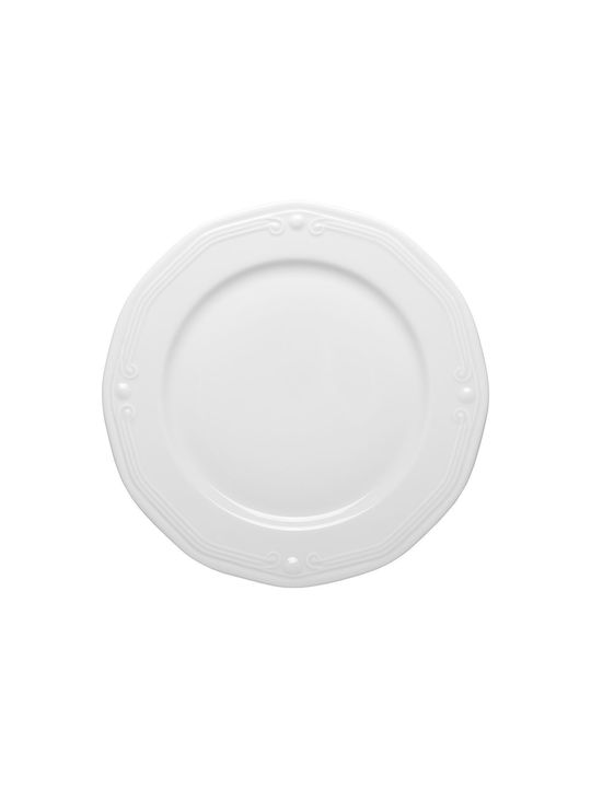 Estia Athénée Plate Shallow Porcelain White with Diameter 31cm 1pcs