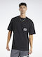 Reebok Relaxed Heavyweight Pocket Men's Athletic T-shirt Short Sleeve Black
