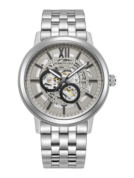 Kenneth Cole New York Men's Watch 42mm Battery with Silver Metal Bracelet