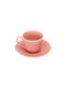 Estia Athénée Tasse Kaffee aus Porzellan Rosa 100ml