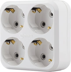 Makel T-Shaped Wall Plug 4 Sockets Makel T-Shaped Wall Plug 4 Sockets