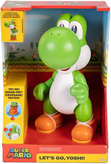 Jakks Pacific Super Mario Yoshi Lass uns interaktiv gehen Action-Figur 36cm