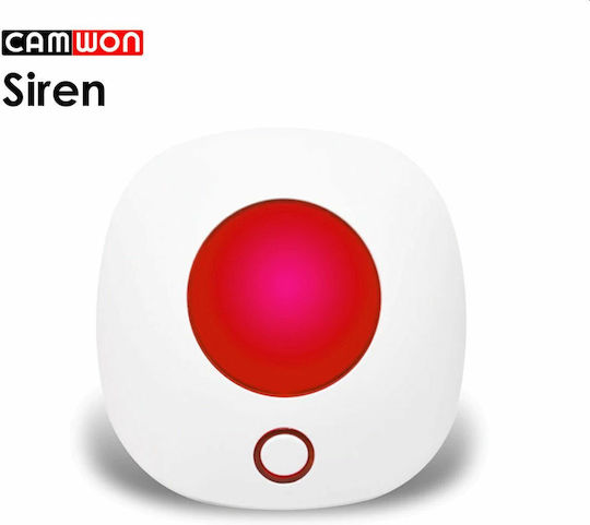 Camwon ZIPIR-A Wireless RF: RF (Radiofrecvență) Alarm Siren Baterie Indoor 100dB 230V with Roșu Light