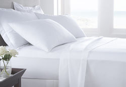 Astron Italy Hotel Sheet White Single 160x240cm Cotton & Polyester 1pcs
