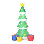 HomCom Φωτιζόμενο Φουσκωτό Χριστουγεννιάτικο Διακοσμητικό Πλαστικό Δέντρο 176εκ. Εξωτερικού Χώρου Ρεύματος
