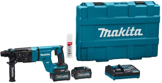 Makita XGT Κρουστικό Σκαπτικό Πιστολέτο Μπαταρίας Brushless 40V 2x4Ah με Υποδοχή SDS Plus HR007GM201