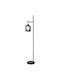 Zambelis Lights Floor Lamp H145xW31cm. with Socket for Bulb G9 Black