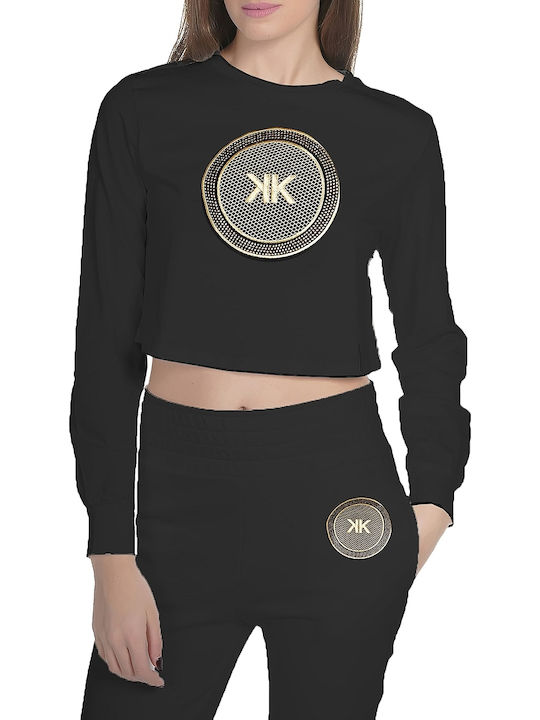 Kendall + Kylie Art Patch Women's Crop Top Cott...