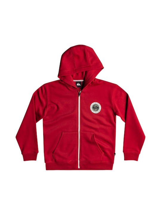 Quiksilver Boys Hooded Sweatshirt with Zipper Red