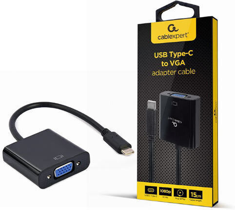 Cablexpert Converter USB-C male to VGA female 1pcs A-CM-VGAF-01