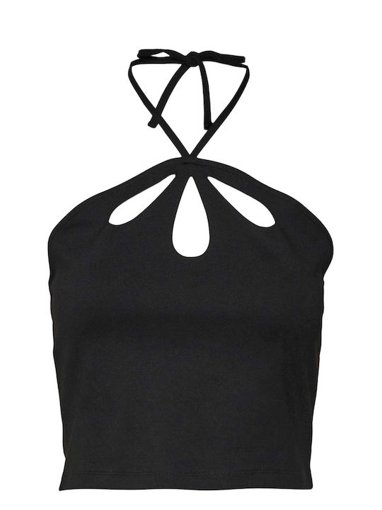 SomethingNew Claudette Short Top - Black Tops (дамски черен - 10285300)