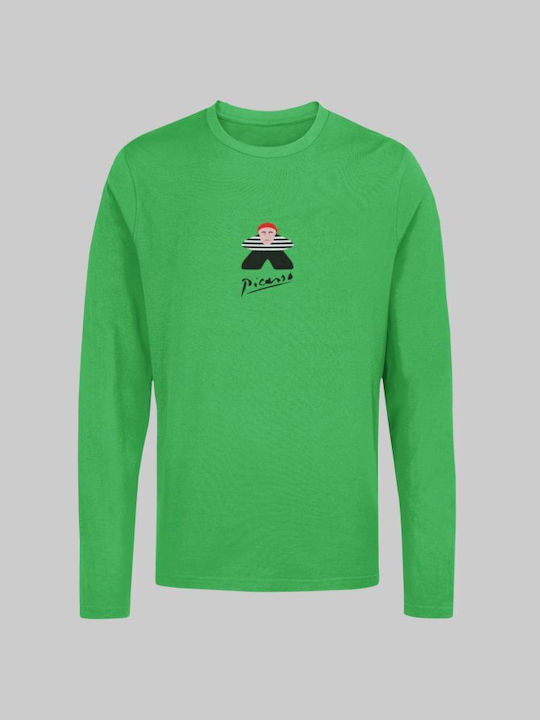 Picasso Meeple μακρυμάνικο T-shirt - KELLY GREEN