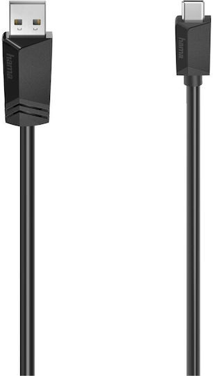 HAMA Cablu USB 2.0 USB-C Masculin - USB-A Negru 3m 00200633