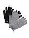 Jack & Jones 2-Pack Black/Grey Melange Gestrickt Handschuhe