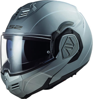 LS2 FF906 Advant Special Modular Helmet with Sun Visor ECE 22.06 1650gr Matt Silver