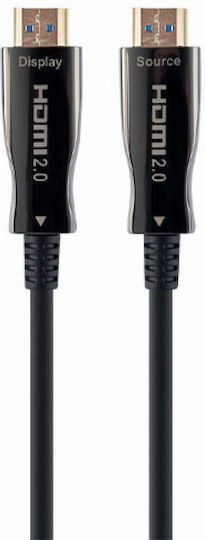 Cablexpert Aktives Optisches HDMI 2.0 Premium High Speed 4K 60Hz HDR Kabel HDMI-Stecker - HDMI-Stecker 20m Schwarz
