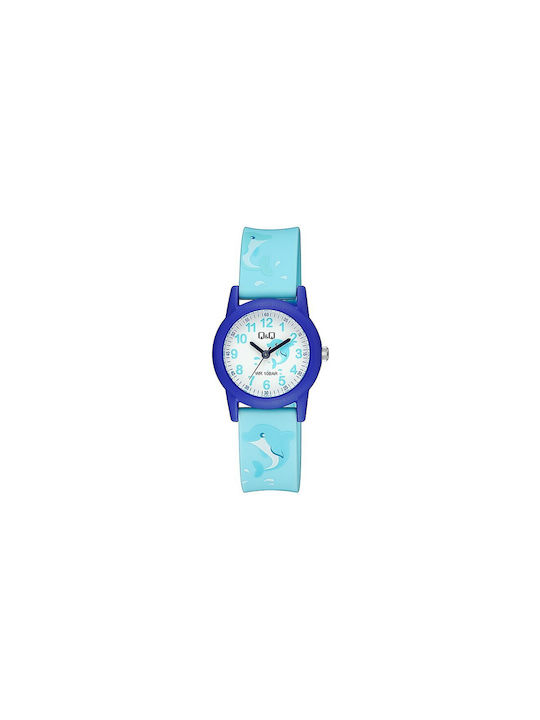 Q&Q Kids Analog Watch with Rubber/Plastic Strap Light Blue