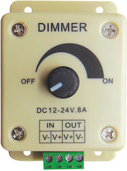 Ld-0053 Dimmer LED Bandă 1 Canal 12V-24V 8A DCR-102