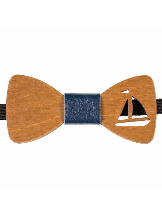 Children's Wooden Bow Tie Mom & Dad 43011194 - Brown