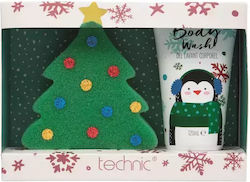 Technic Christmas Novelty Skin Care Set for Cleaning Body Cleaning with Body Cleanser & Sponge