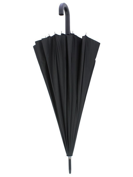 Rain Regenschirm mit Gehstock Schwarz